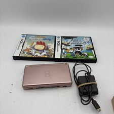 Nintendo DS Lite Pink - with charger and 2 games Tested Works