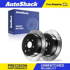Rear Drilled Slotted Brake Rotors for Subaru Outback Forester Impreza 2.5L