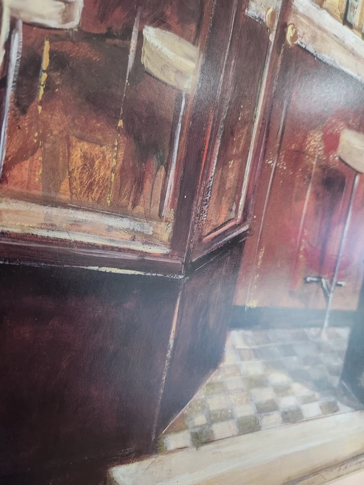 Large Blackwood Framed Print "Kitchen Trattoria" by Fabrice De Villeneuve - image 4 of 4