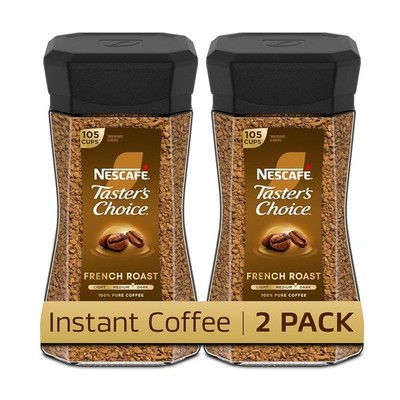  Nescafé Taster s Choice Instant Coffee   Dark French Roast, 2 Jars (7 oz Each).
