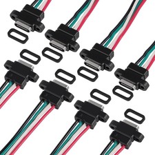 8pcs USB Connector Type-C Female Chassis 4 Pin for DIY, Waterproof 4P Solder ...