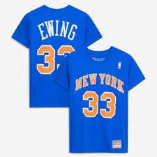 Men's Mitchell  Ness Patrick Ewing Blue New York Knicks Hardwood Classics
