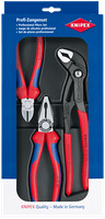 Knipex 002009V01 Werkstatt Zangen Wapu Kombi Zange Seitenschneider Set 3 Tlg NEU