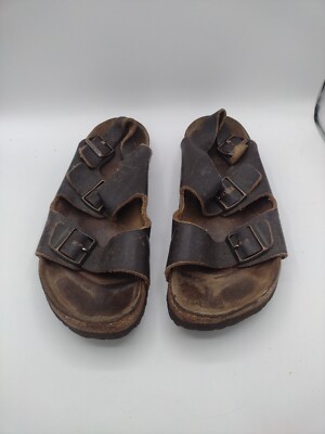 Birkenstock Milano Soft Footbed Brown Leather Sandals Mens 10 EU 43 Birkenstock Milano Sandals - Men main image 2