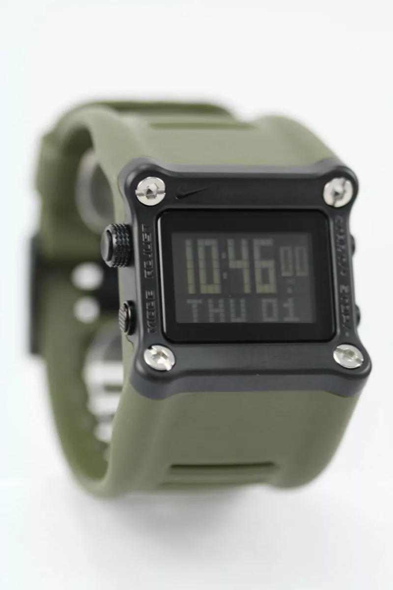 Polvo Ligadura Escalofriante Nike Mettle Hammer Watch -Black/ Green - WC0021 | eBay