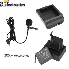 SJCAM Accessories External Microphone Camera Dual Battery+Charger for SJCAM