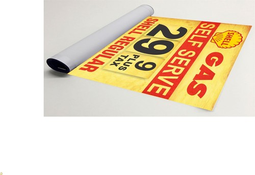Shell Gas for 29 cents banner vintage style Man Cave, Game Room, Garage Wall - Picture 2 of 3