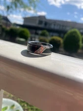 TRITON MEN'S 8MM TUNGSTEN CARBIDE WEDDING BAND RING Diamond Size 10 Retail $355