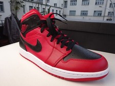 Nike Air Jordan 1 Mid 554724-660 sneaker uomo pelle rosso bianco taglia 44,5 (UK9,5) nuove