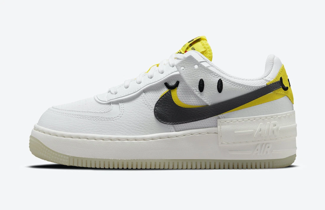 Nike air force 1 white and shop yellow womens