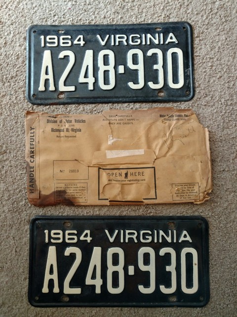 1958 Virginia License Plates Tags Pair VA | eBay