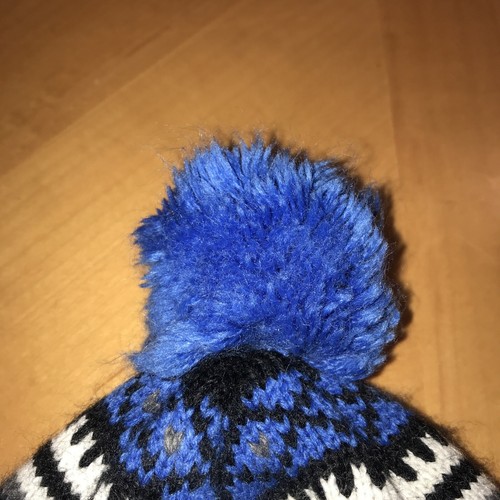 blue white and black skull kids beanie toddler Age 18mos-3T - Picture 2 of 5