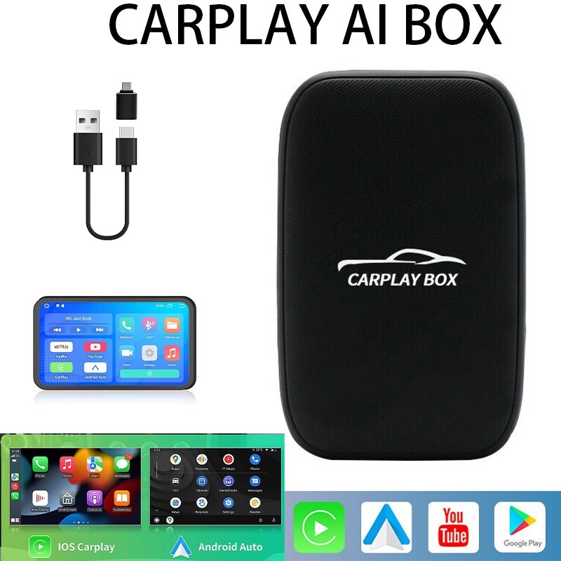 AI BOX 最新 YouTube Netflix CarPlay Apple Carplay AI Box with Netflix YouTube Wireless Carplay Android Auto