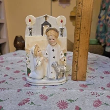 vintage Christmas ucagco ceramics japan Religious Planter Xmas Mid Century Mcm