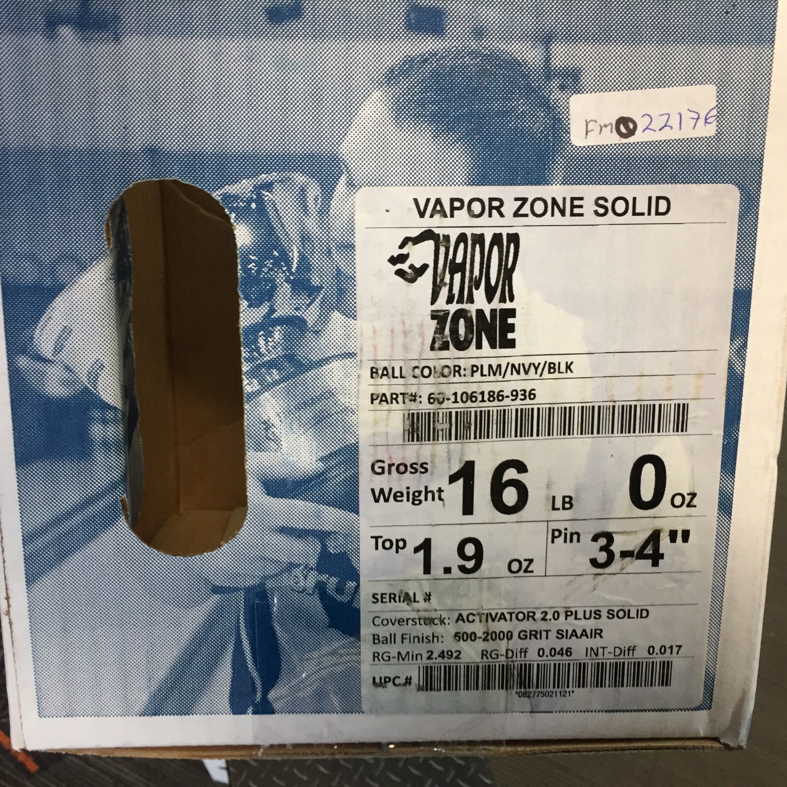 Brunswick Vapor Zone Solid 1st quality BOWLING ball 16 lb NEW IN BOX    #176