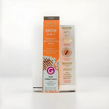 Two Pack - Grande BROW 2 In 1 Eyebrow Enhancing Serum Tinted DARK 2ML Exp 2027