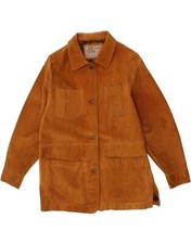 Pacific Trail Womens Leather Jacket Uk 14 Medium Brown Leather Ag06