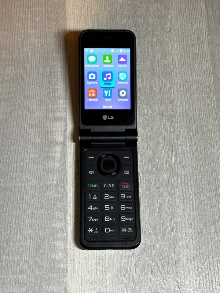 LG Classic Flip Wine 2 Unlocked Verizon US Cellular Tracfone 4G LTE Flip Phone - Image 3 of 4