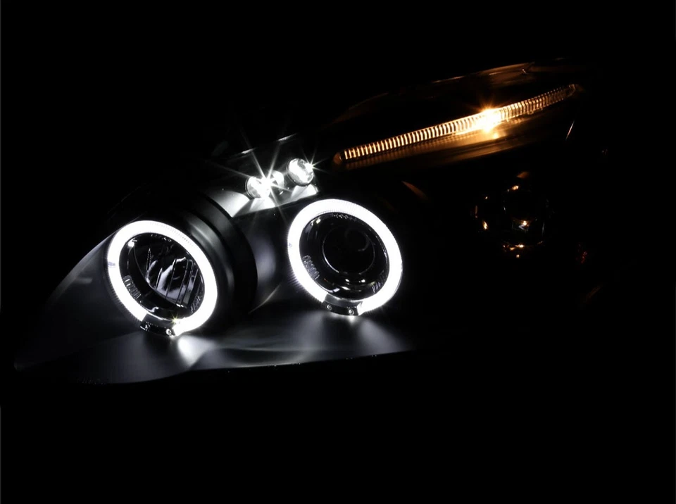 Faros halo proyectores carcasa negra para Toyota Corolla Base CE S TRD 03-08 Foto 2 de 3