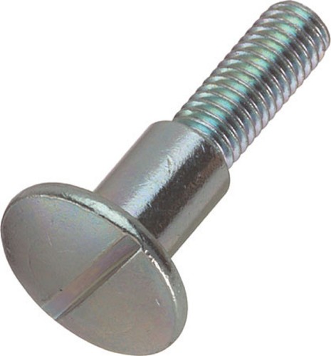 M6 Shoulder Screw With Shank and Screwdriver Slot Galvanised Steel - 第 1/2 張圖片