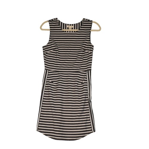 ANTHROPOLOGIE Daily Practice Green & White Striped Sleeveless Dress SZ L  NWT | eBay