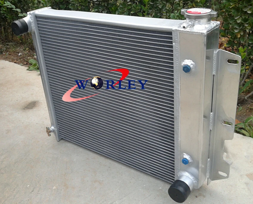 RADIADOR DE ALUMINIO PARA JEEP WRANGLER 1987-2002 TJ/YJ 3 FILAS V8 2001 2000 + Ventilador 14" Foto 2 de 4