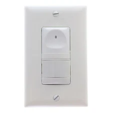 PASS & SEYMOUR RWU600U-WCC4 WALL SWITCH OCCUPANCY SENSOR, ON/OFF, 120V, WHITE