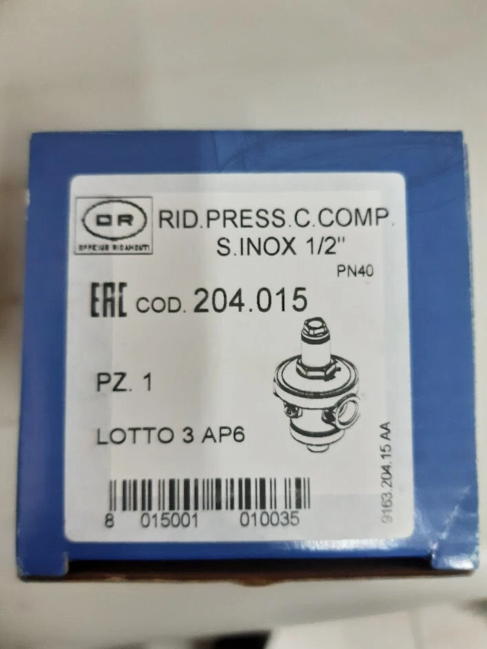 RIDUTTORE DI PRESSIONE 1/2" PN 40 RIGAMONTI 204.015 MANOMETRO - Immagine 4 di 4