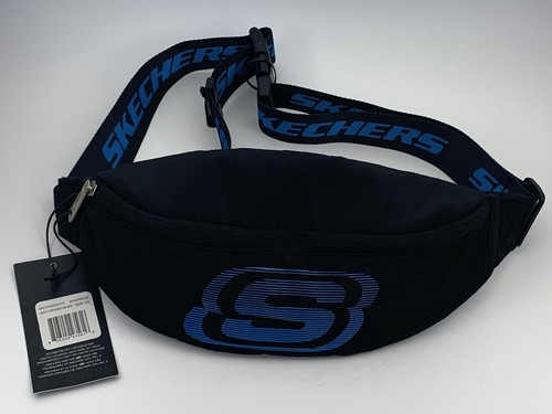 Skechers Black Blue Zipper Front Belt 