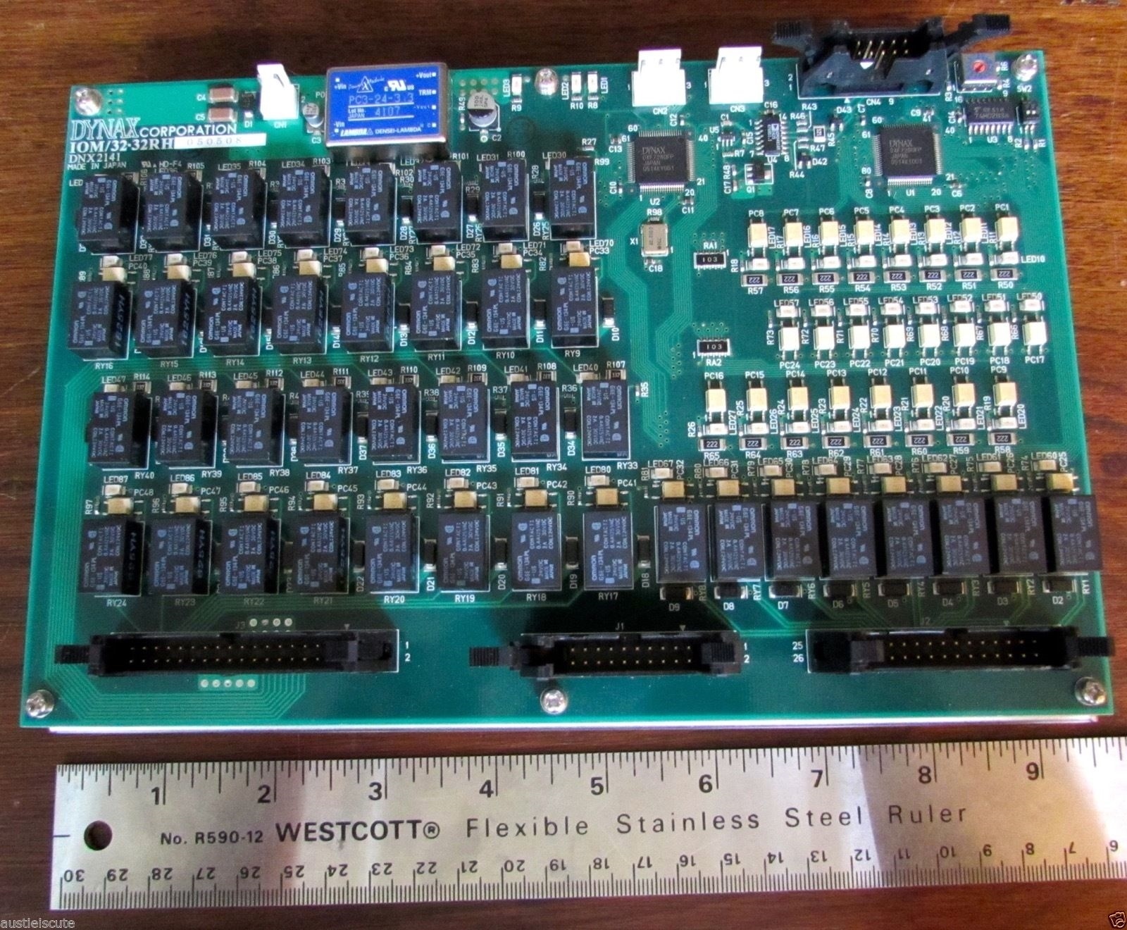 DYNAX PCB Board Control Card IOM/32-32RH DNX2141 OMRON G6E-134PL Relay