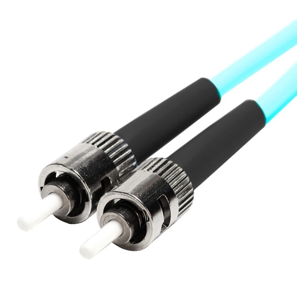 50M SC to ST UL OM4 Duplex 50/125 Multi Mode Fiber Optic Optical Cable 3mm Aqua - Image 2 of 3