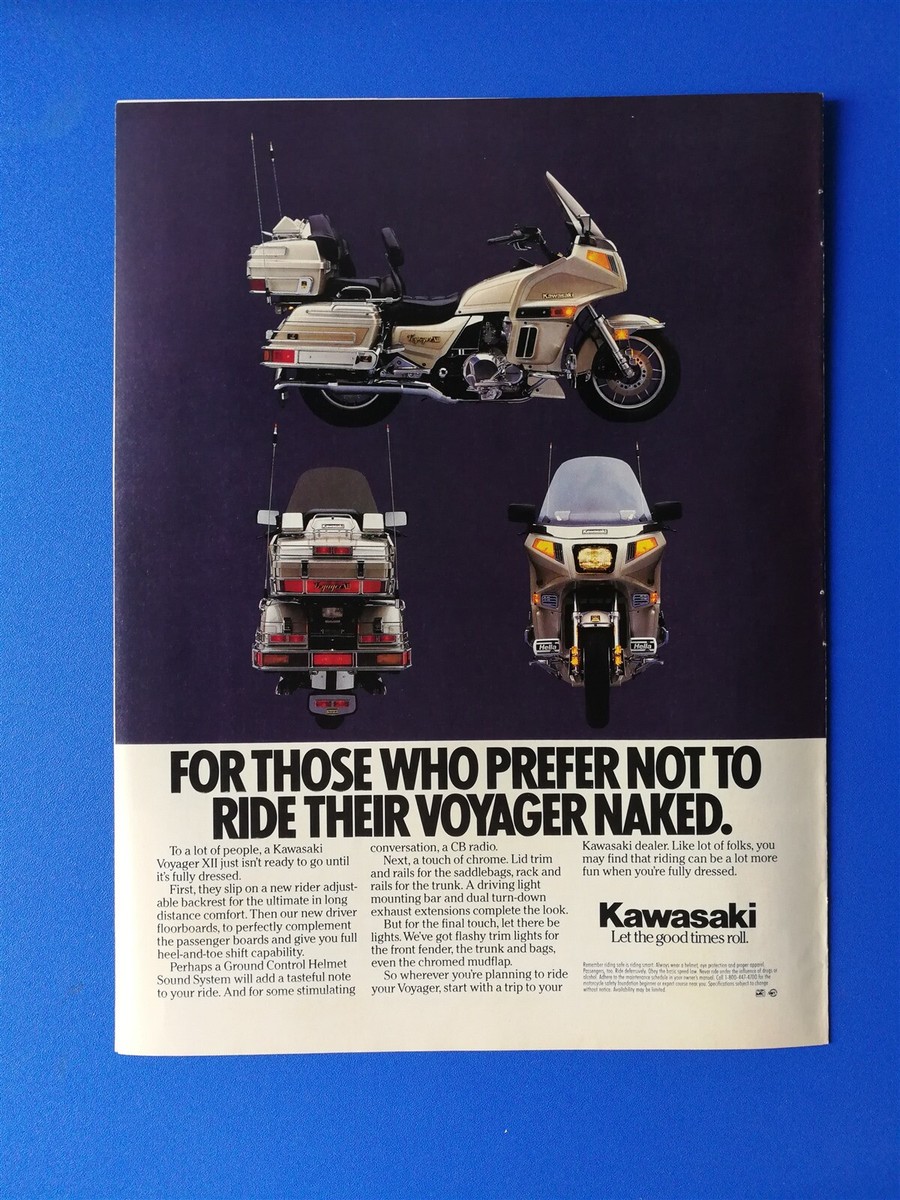 Vintage 1983 Kawasaki Voyager XII Motorcycle - Full Page Original
