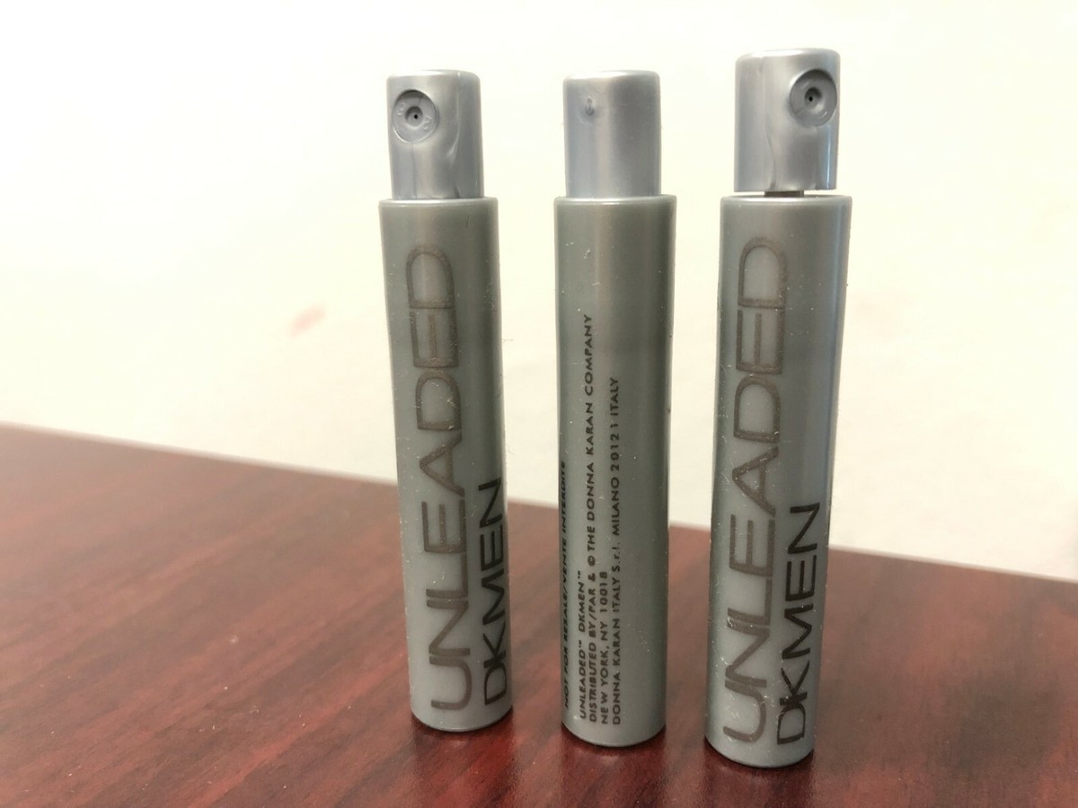 DK MEN UNLEADED by DONNA KARAN NEW YORK Lot 3 X 0.03 FL oz / 1 ML