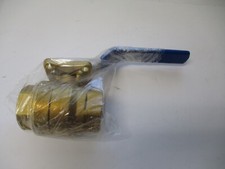 1-1/2"  BALL VALVE P/N DN40, BRASS NPT FEMALE ENDS, SHUT OFF, BLUE HANDLE