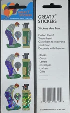 12 packages of Prismatic Golf Set Stickers, "Great 7" Sticker Designs, PPZ6210