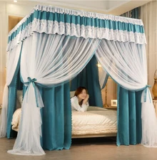 double layers mosquito net bed netting light shading lining dust proof with tube