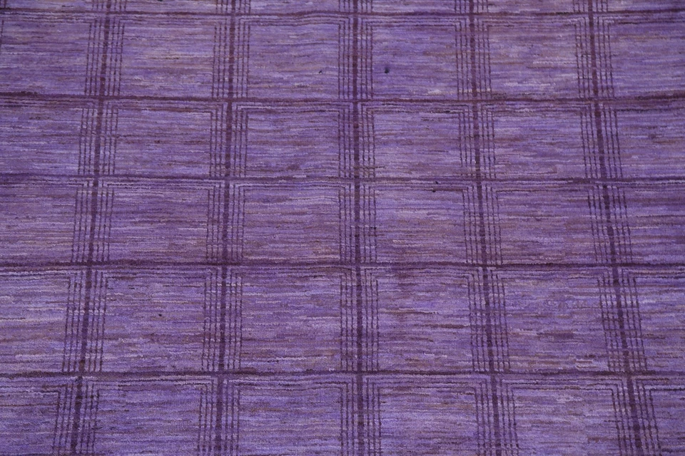 Checked Gabbeh Kashkoli Oriental Modern Hand-knotted Area Rug Wool Carpet 6'x10' - Image 4 of 4