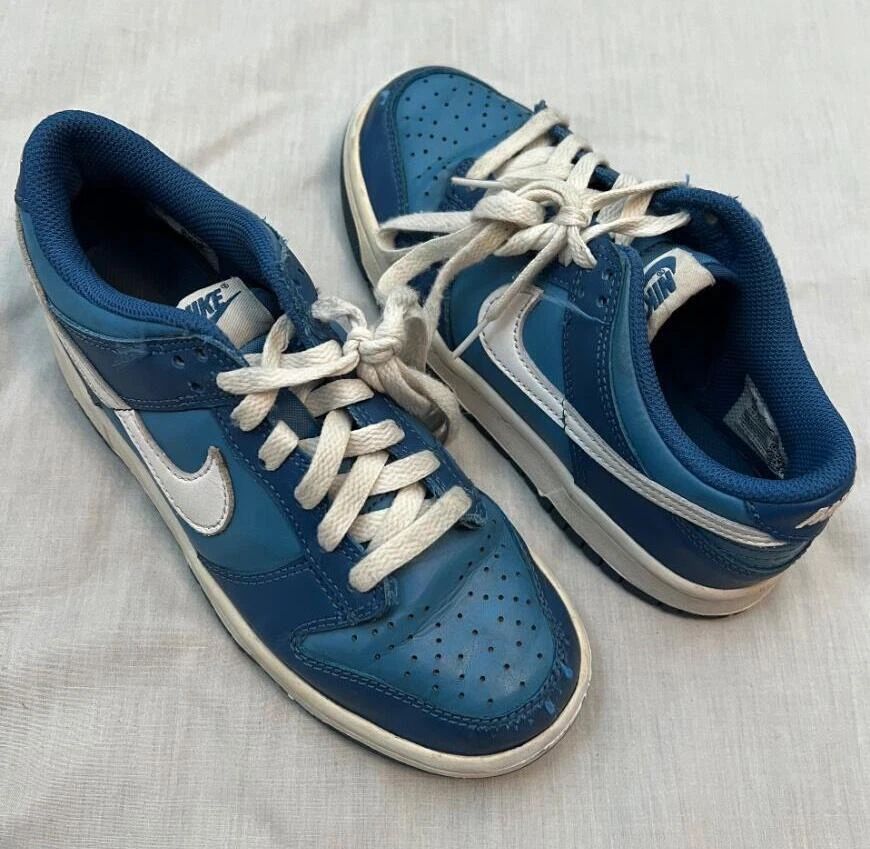 Scarpe sneakers NIKE youth 4.5 Dunk basse blu scuro marina bianco DH9765 400