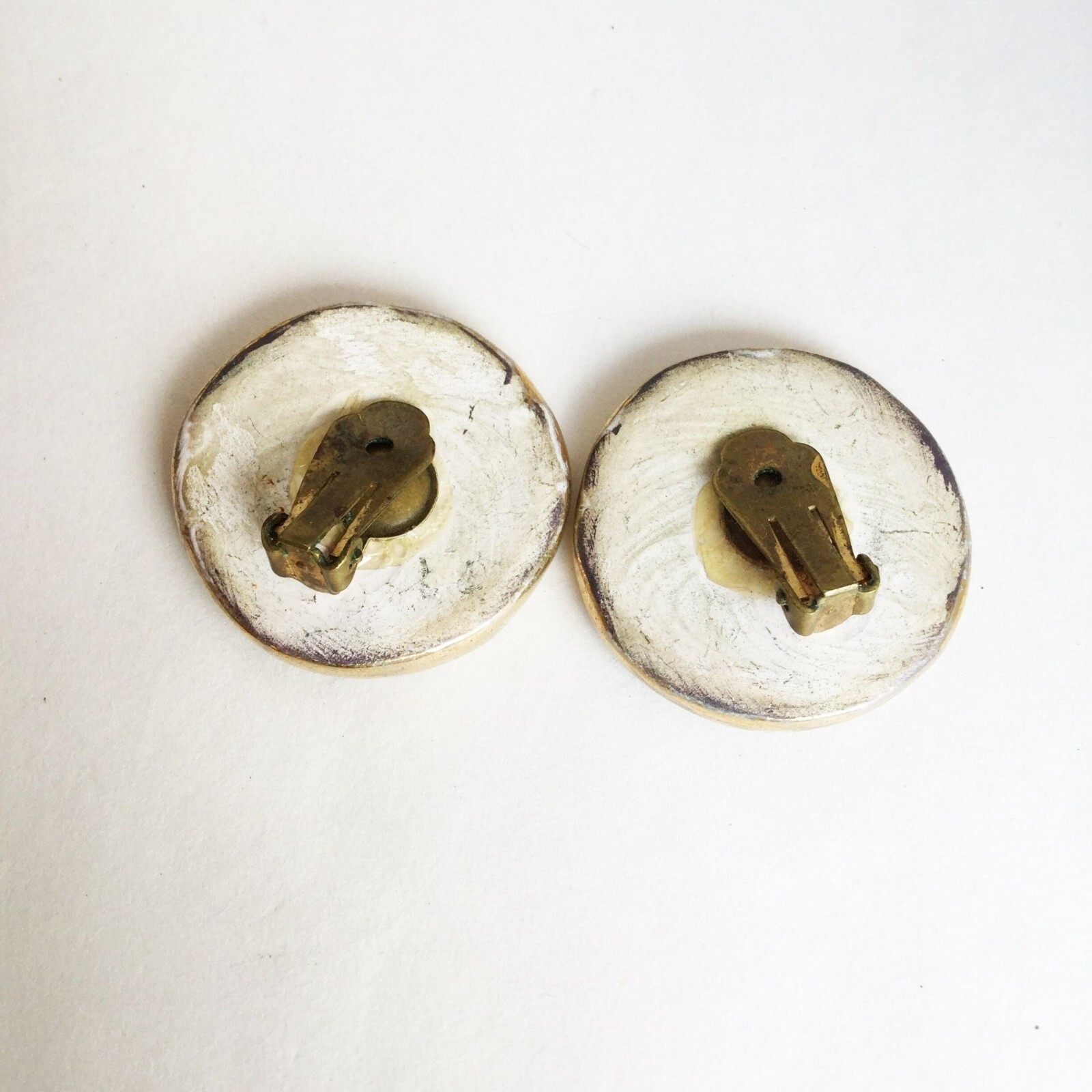 Handcrafted Crackled Effect Ceramic Earrings Bold… - image 3