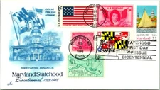 S00-1431, MARYLAND STATEHOOD, COMBO, ARTCRAFT FDC, U/A.