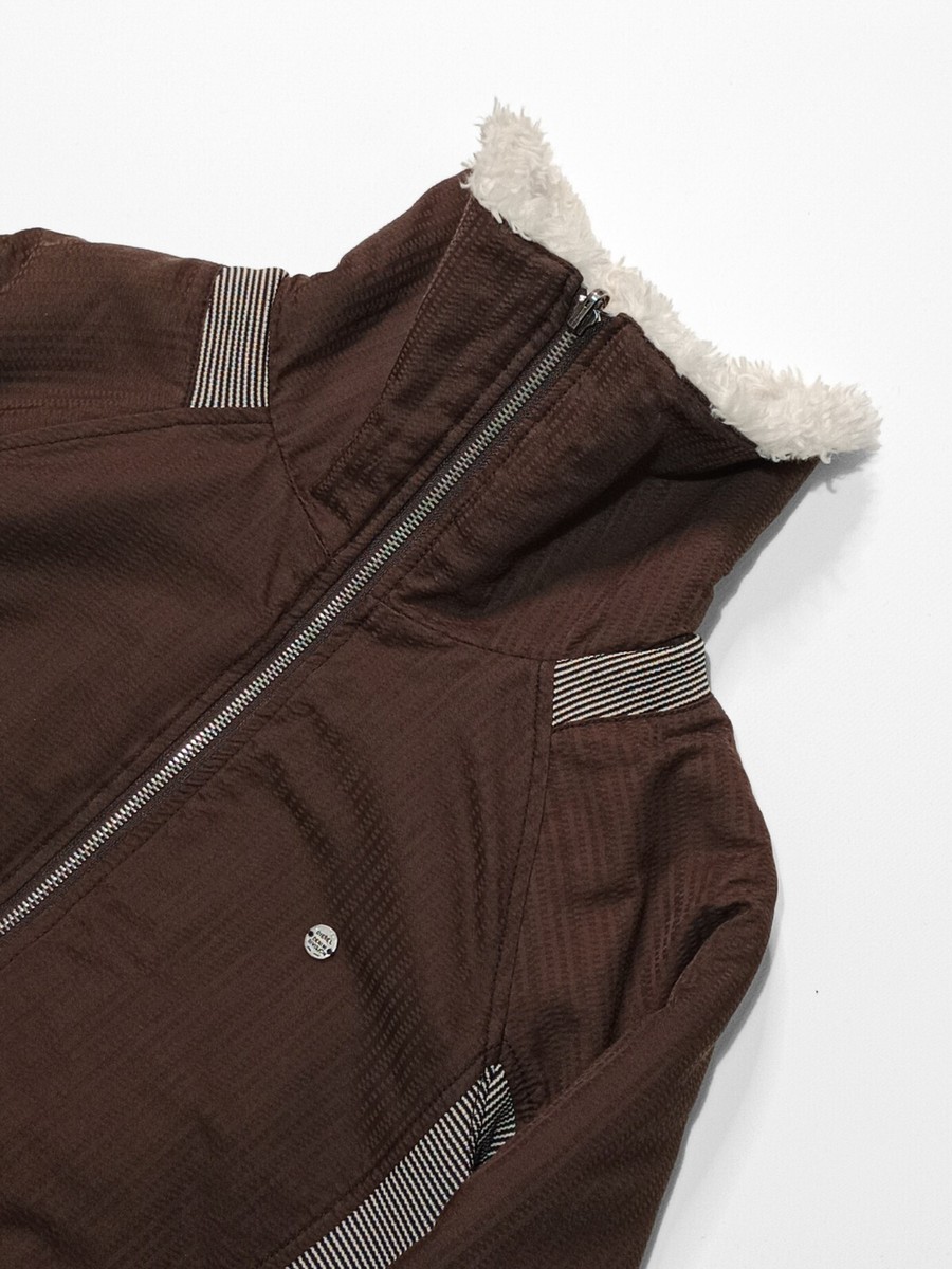 diesel reversible fur seersucker S BROWN BOMBER Y2K BBS diesel reversible fur seersucker S BROWN BOMBER Y2K BBS