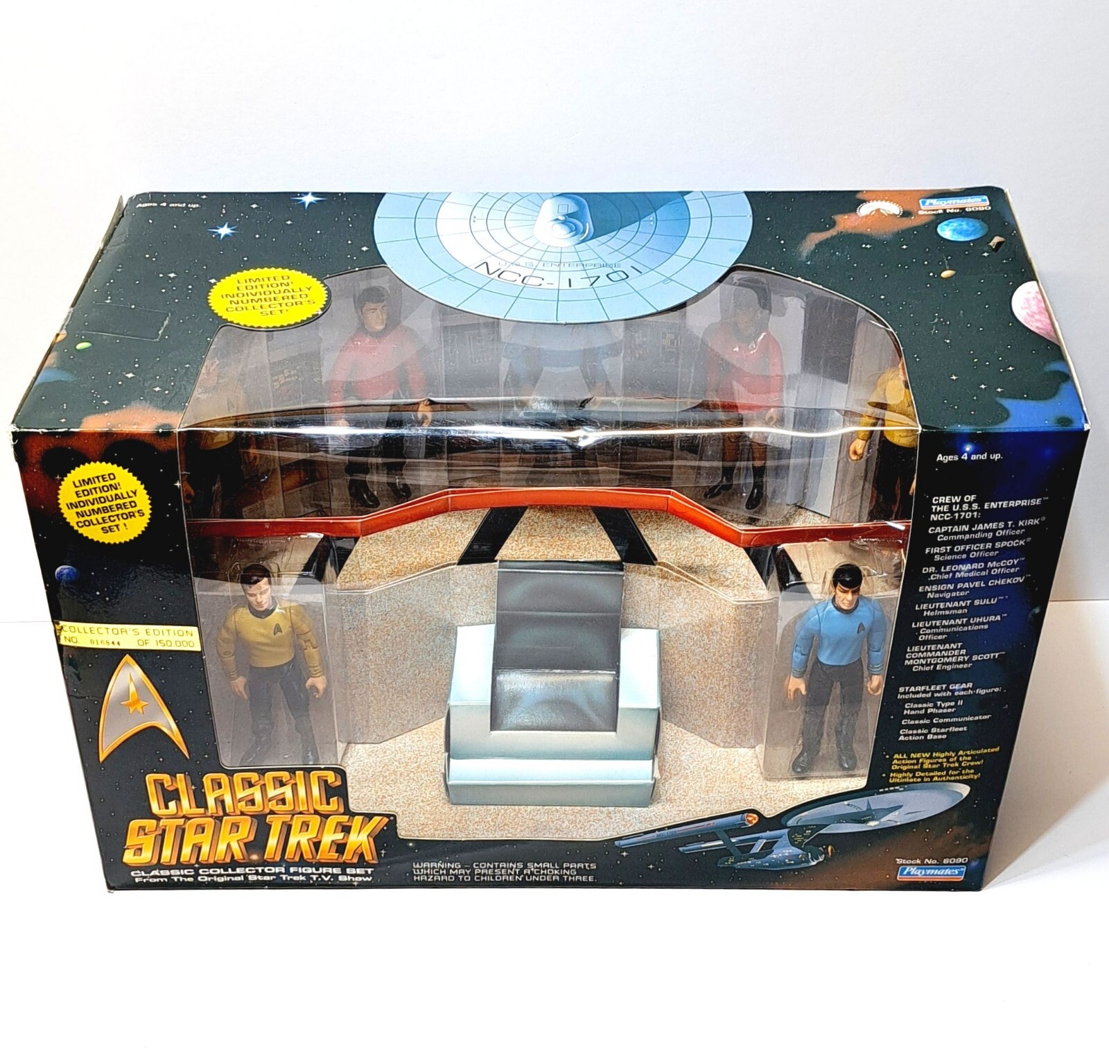 1993 Classic Star Trek Bridge Collector Figure PlaySet Playmates 90's Vintage