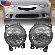 Pair Front Bumper Fog Light Lamps For Acura TSX 2011-2014 Left Right Replacement