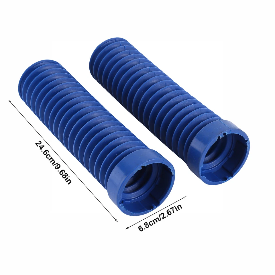 Botas de horquilla originales Honda OEM de 2 piezas en azul 1985-1986 ATC250R 51611-HA2-003 Foto 3 de 4