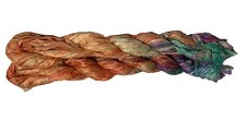 100g Recycled Sari Silk Ribbon Yarn Orange Purple Multi shades