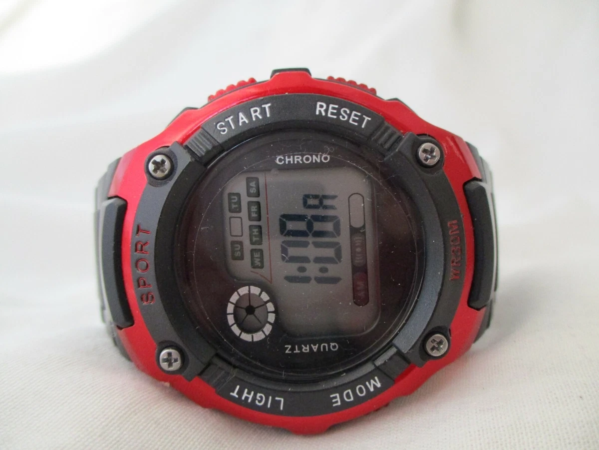Red and black digital watch deals