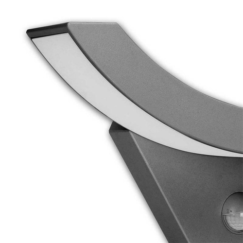 Design LED Aussen-Wand-Leuchte 10W 800lm mit Bewegungsmelder, Bogen-Wand-Lampe - Bild 5 von 9