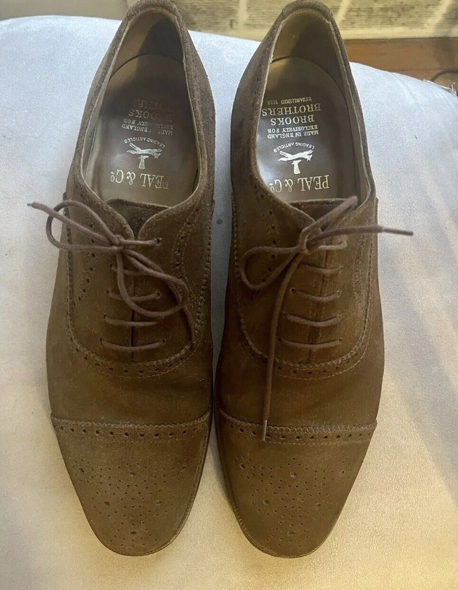 Peal and Co Crockett And Jones For Brooks Brothers Snuff Brown Suede Oxford 10