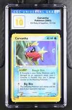 2003 Pokemon EX Ruby & Sapphire Carvanha #51 CGC 10 PRISTINE LOW POP on eBay