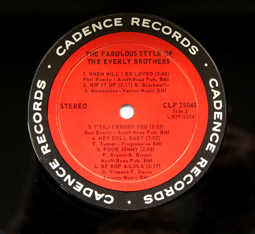 EVERLY BROTHERS The Fabulous Style Of Cadence Records CLP-25040 "STEREO" - Picture 13 of 13